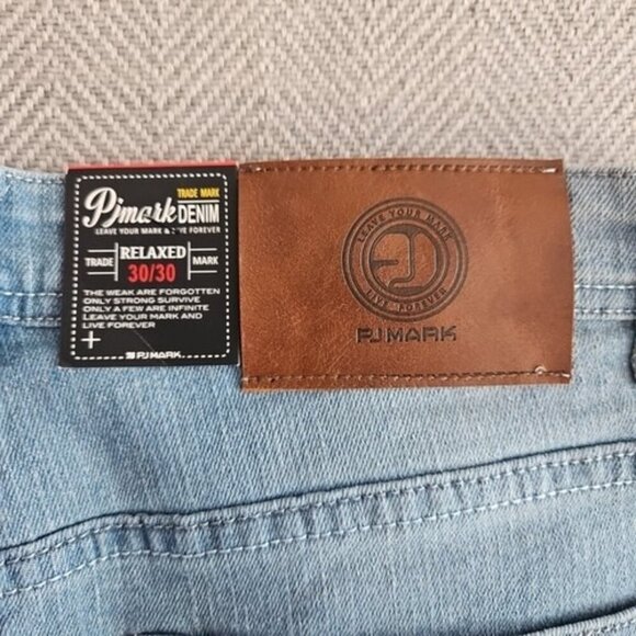 Pjmark Jeans Men's Relaxed Fit 30x30 Light Blue 5 Pocket Cotton Bld Stretch NWT - Picture 7 of 16